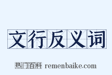 文行反义词是什么意思的图片